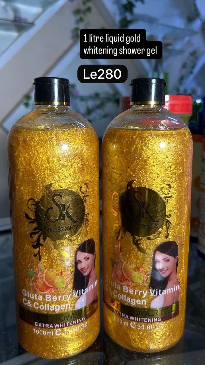 Gold whitening shower gel